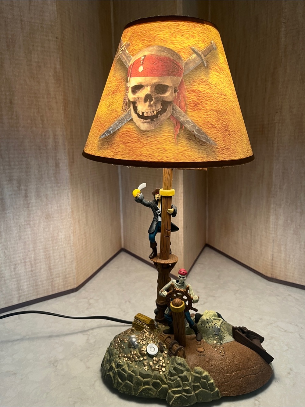 Pirates of the Caribbean 3D animated Collectible  Table Lamp by Disney